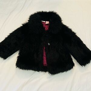 Black Faux Fur Shrug